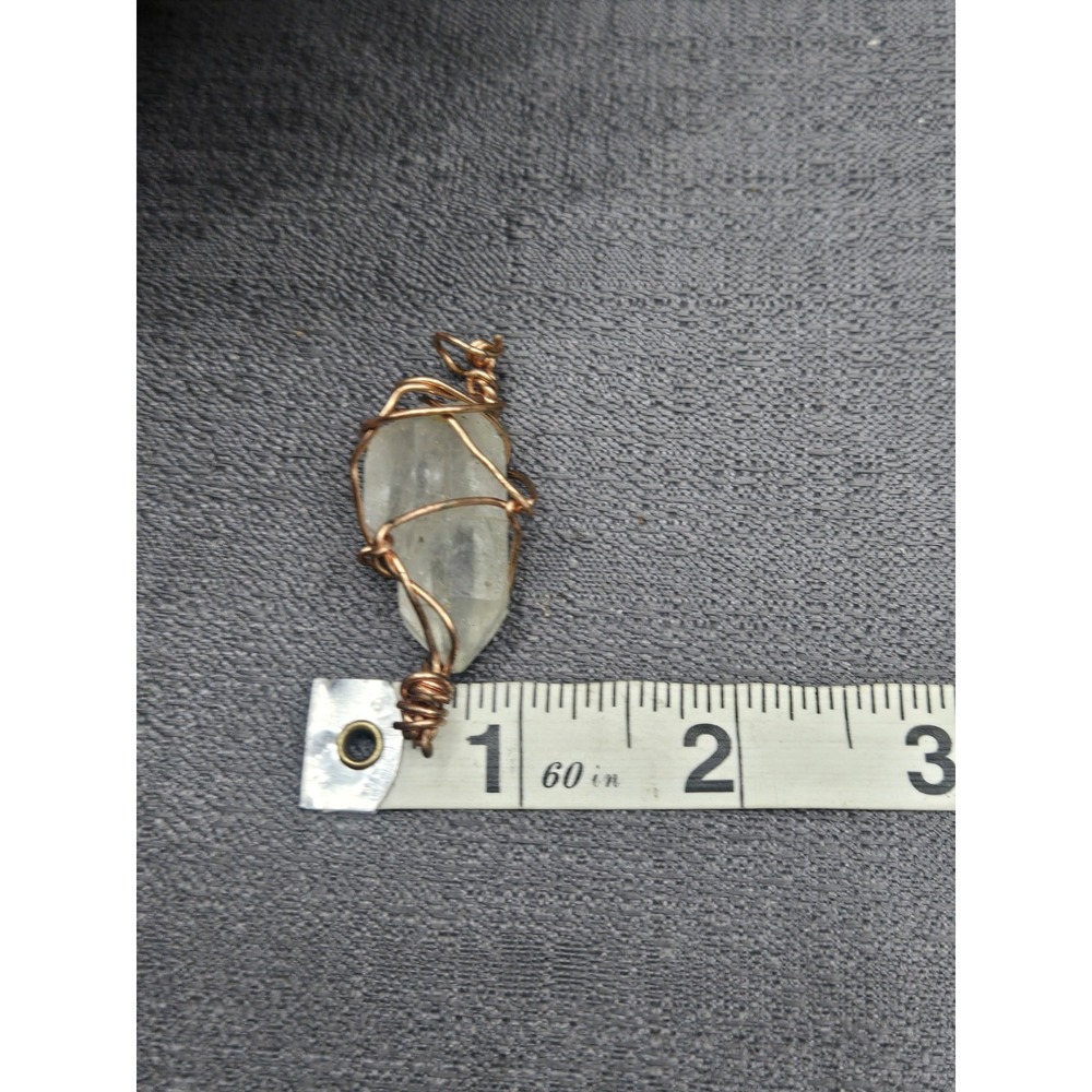 Wire Wrapped Clear‎ Quartz Crystal Pendant Handmade Copper Wire Wrapped Gemstone